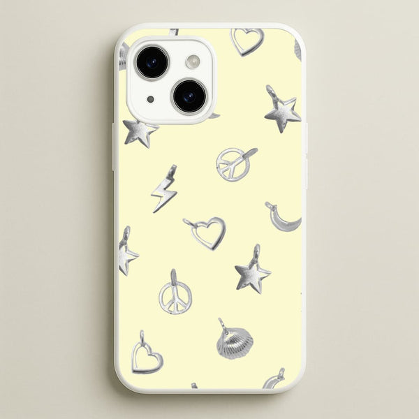 Bracelet Charms Pattern - Clean Girl Aesthetic Phone Case for iPhone 15 Plus
