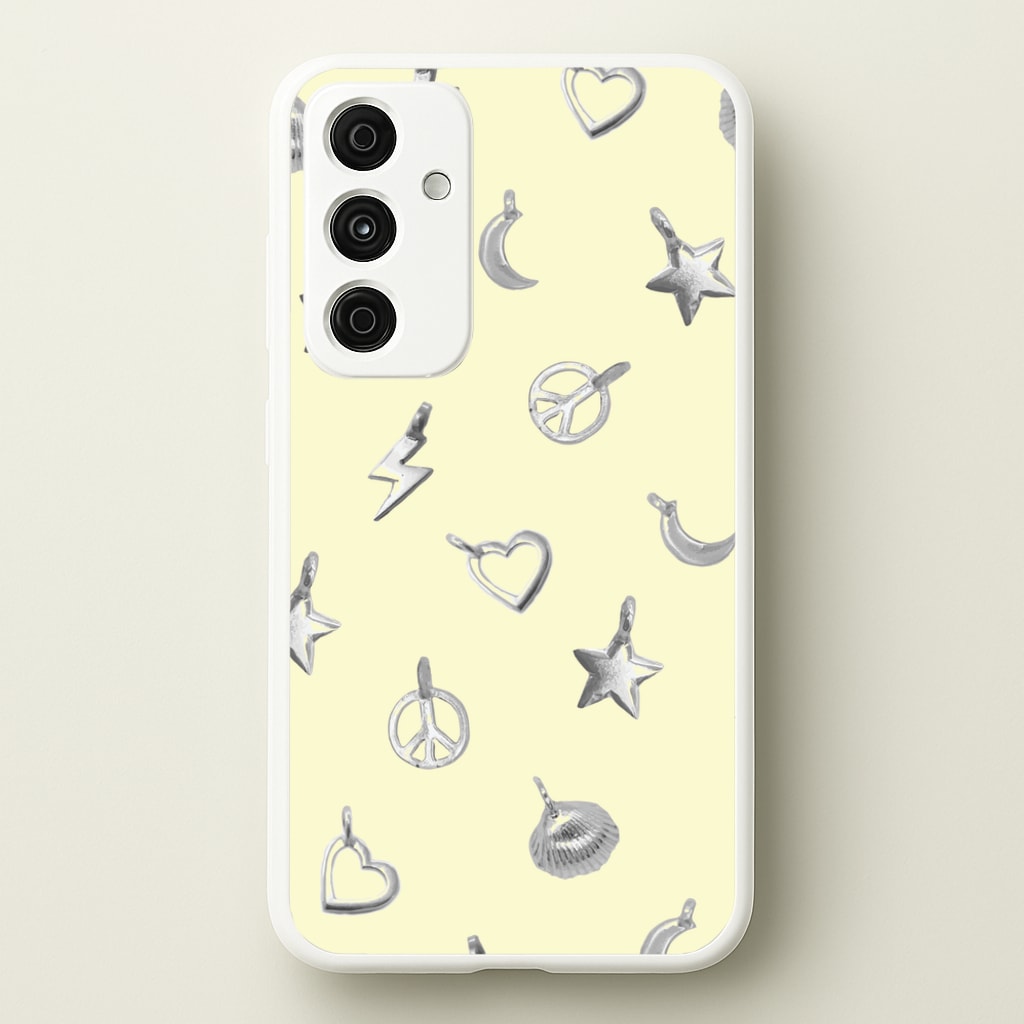 Bracelet Charms Pattern - Clean Girl Aesthetic Phone Case for Galaxy A35