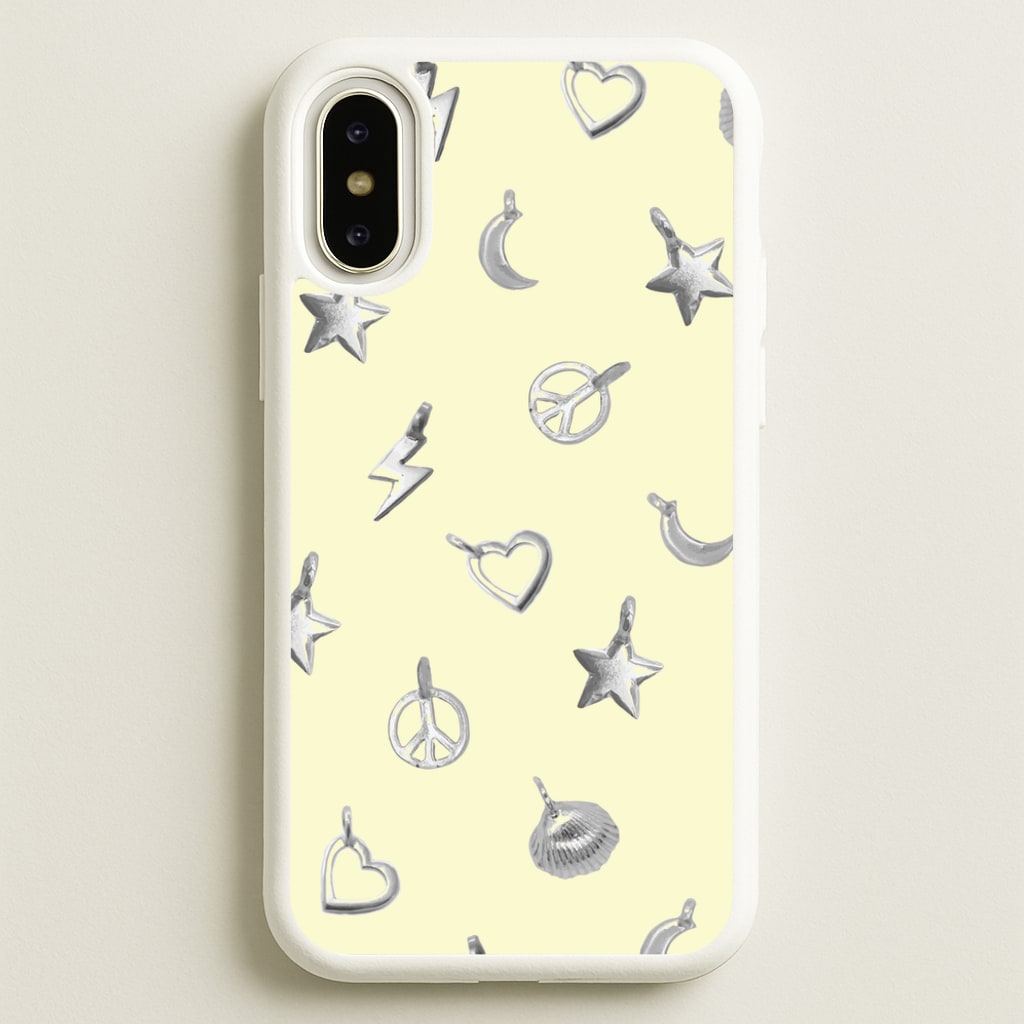 Bracelet Charms Pattern - Clean Girl Aesthetic Phone Case for iPhone X / XS