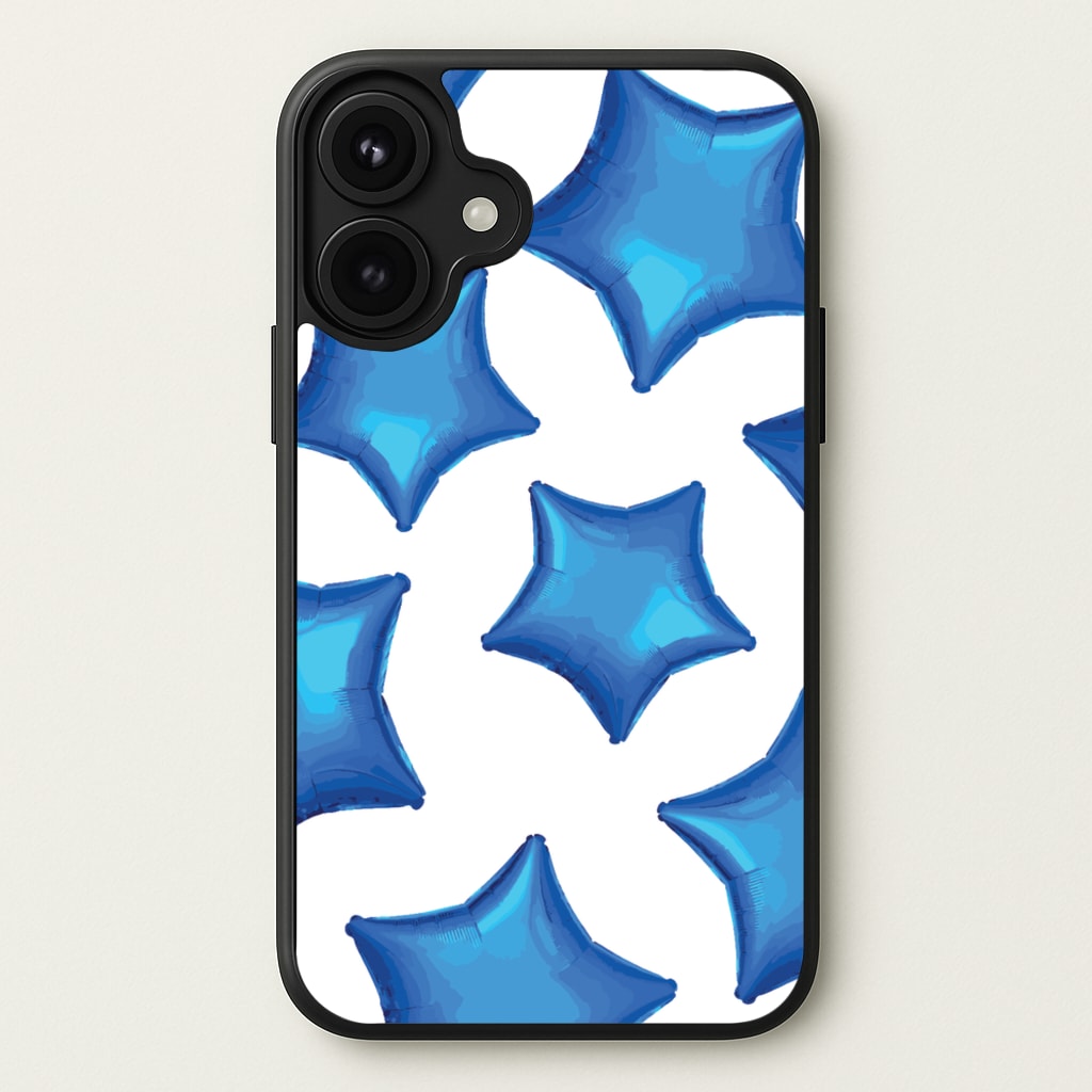 Blue Star Balloons Pattern Phone Case for iPhone 17