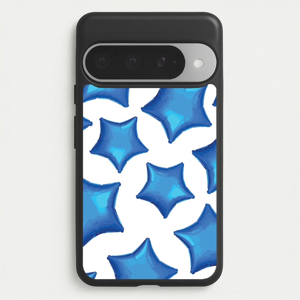 Blue Star Balloons Pattern Phone Case for Google Pixel 10 Pro XL
