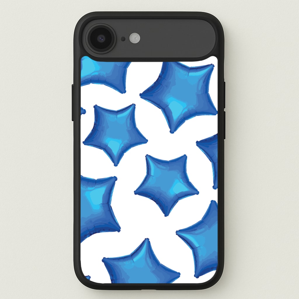 Blue Star Balloons Pattern Phone Case for iPhone 17 Air