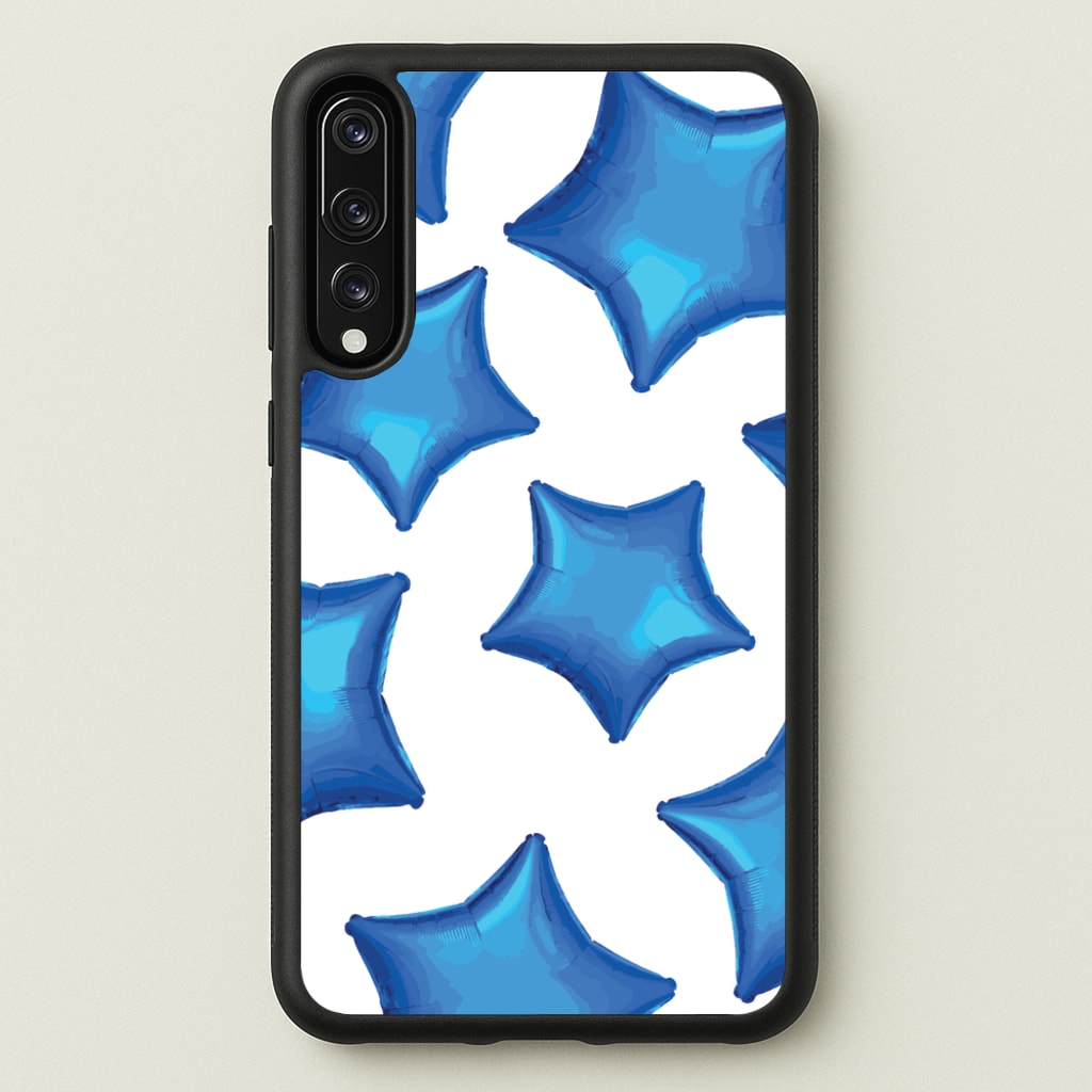 Blue Star Balloons Pattern - Clean Girl Aesthetic Phone Case for Huawei P20 Pro