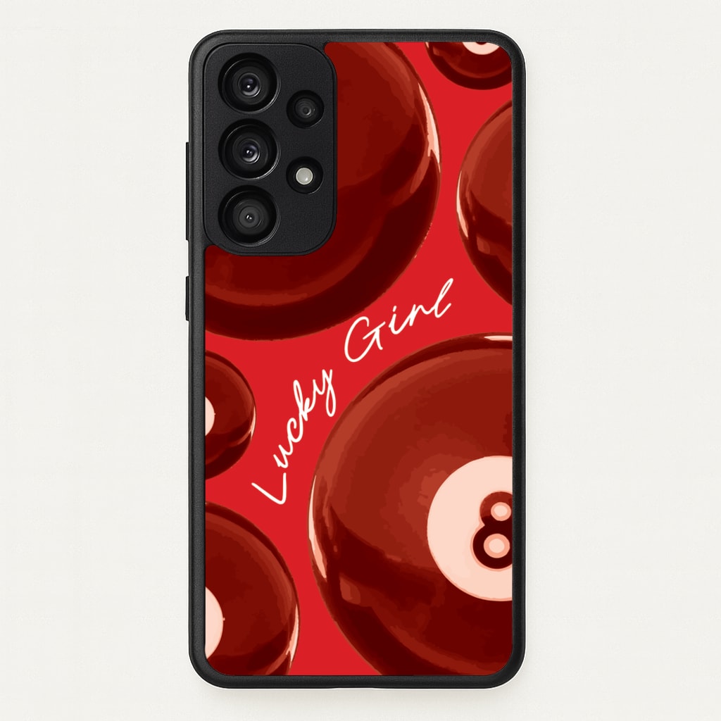 8-Ball Lucky Girl Pattern - Clean Girl Aesthetic Phone Case for Galaxy A33