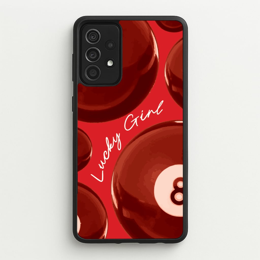 8-Ball Lucky Girl Pattern - Clean Girl Aesthetic Phone Case for Galaxy A52 / A52s