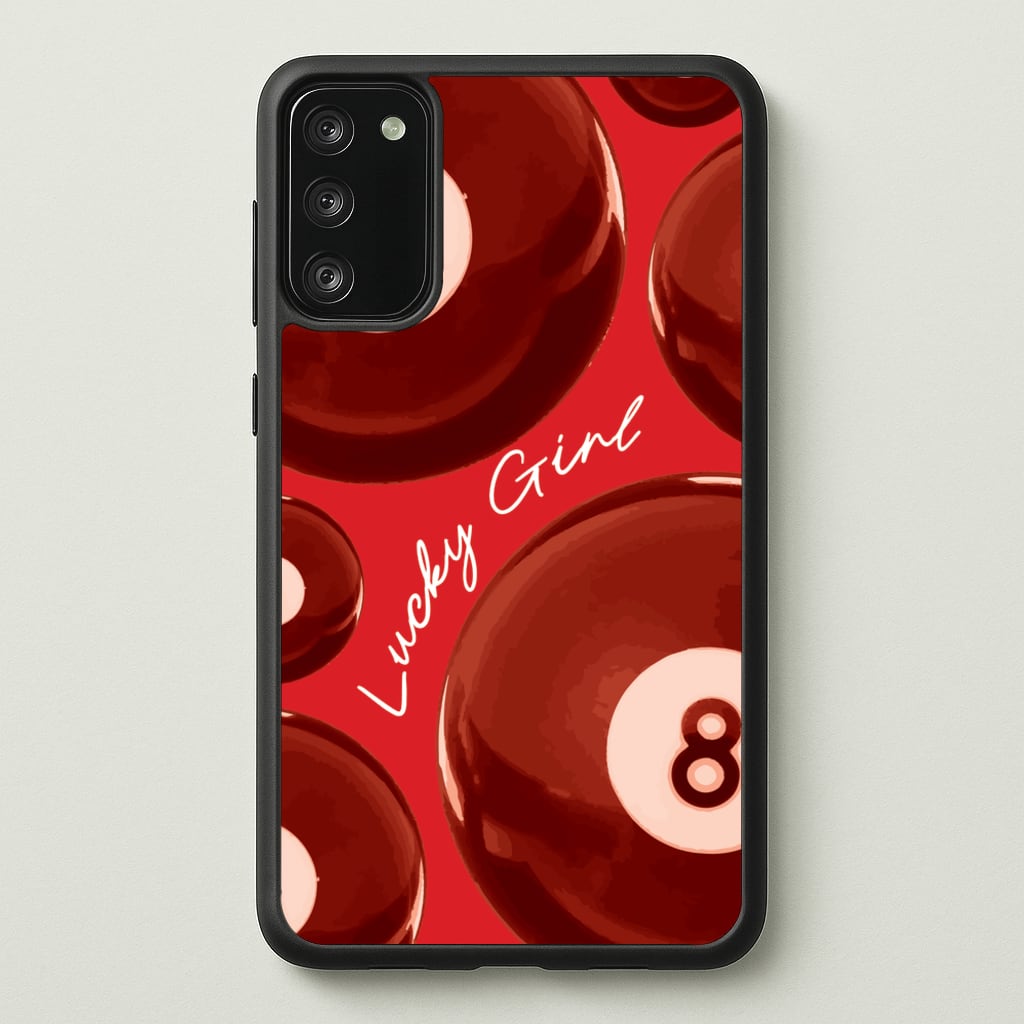 8-Ball Lucky Girl Pattern - Clean Girl Aesthetic Phone Case for Galaxy S20