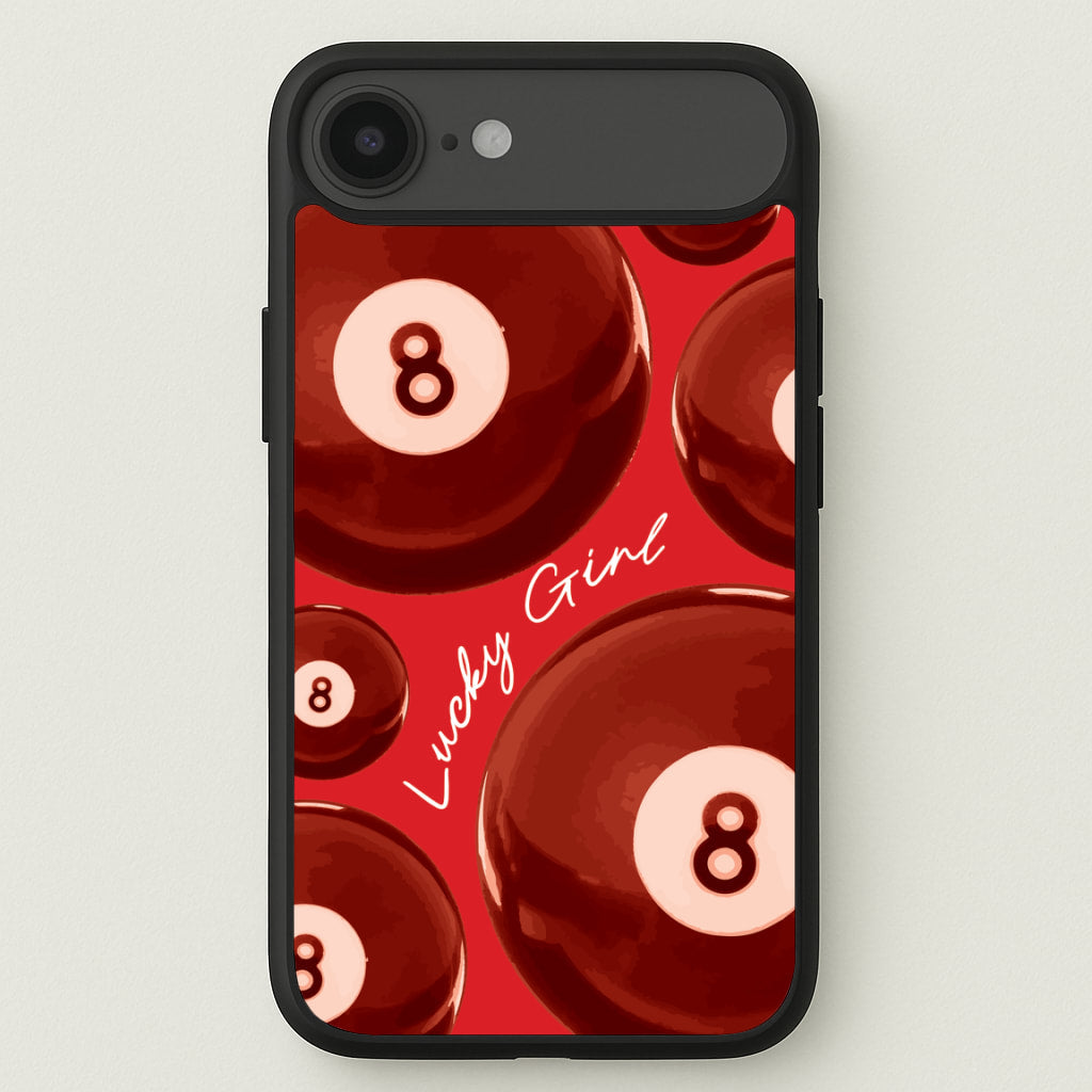 8-Ball Lucky Girl Pattern Phone Case for iPhone 17 Air