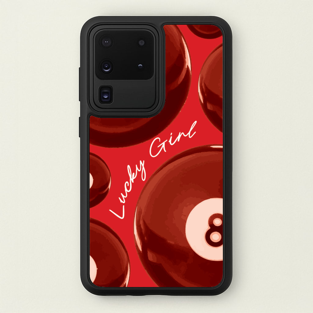 8-Ball Lucky Girl Pattern - Clean Girl Aesthetic Phone Case for Galaxy S20 Ultra