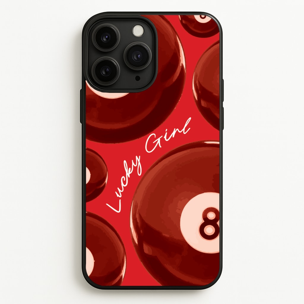 8-Ball Lucky Girl Pattern - Clean Girl Aesthetic Phone Case for iPhone 11 Pro Max