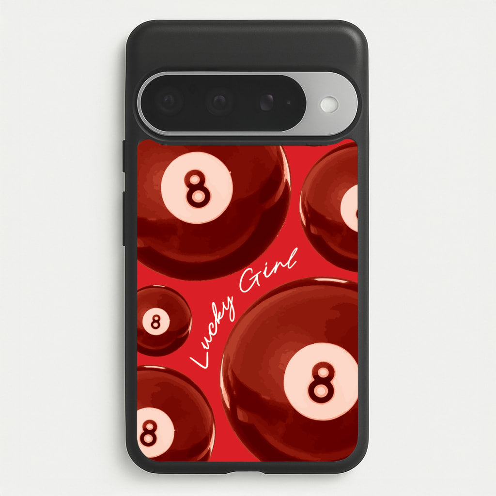 8-Ball Lucky Girl Pattern Phone Case for Google Pixel 10 Pro XL