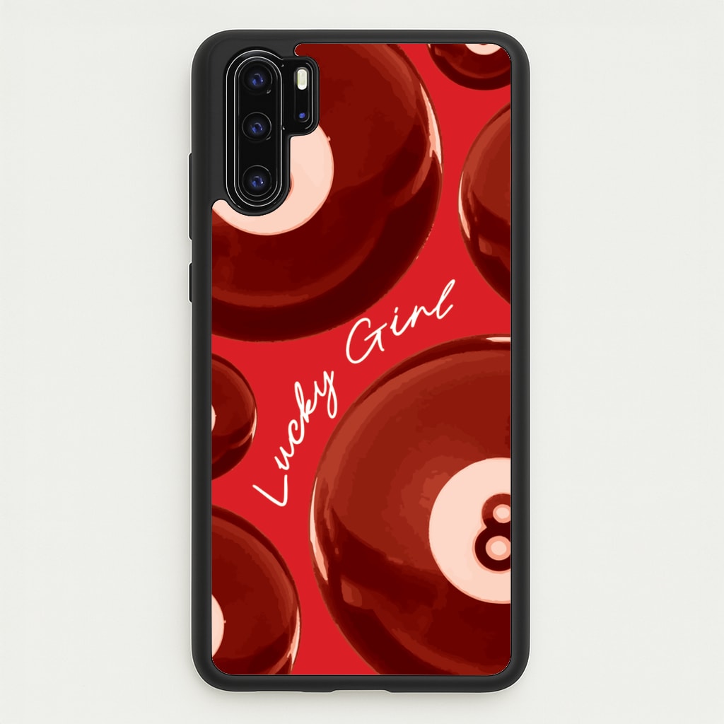 8-Ball Lucky Girl Pattern - Clean Girl Aesthetic Phone Case for Huawei P30 Pro