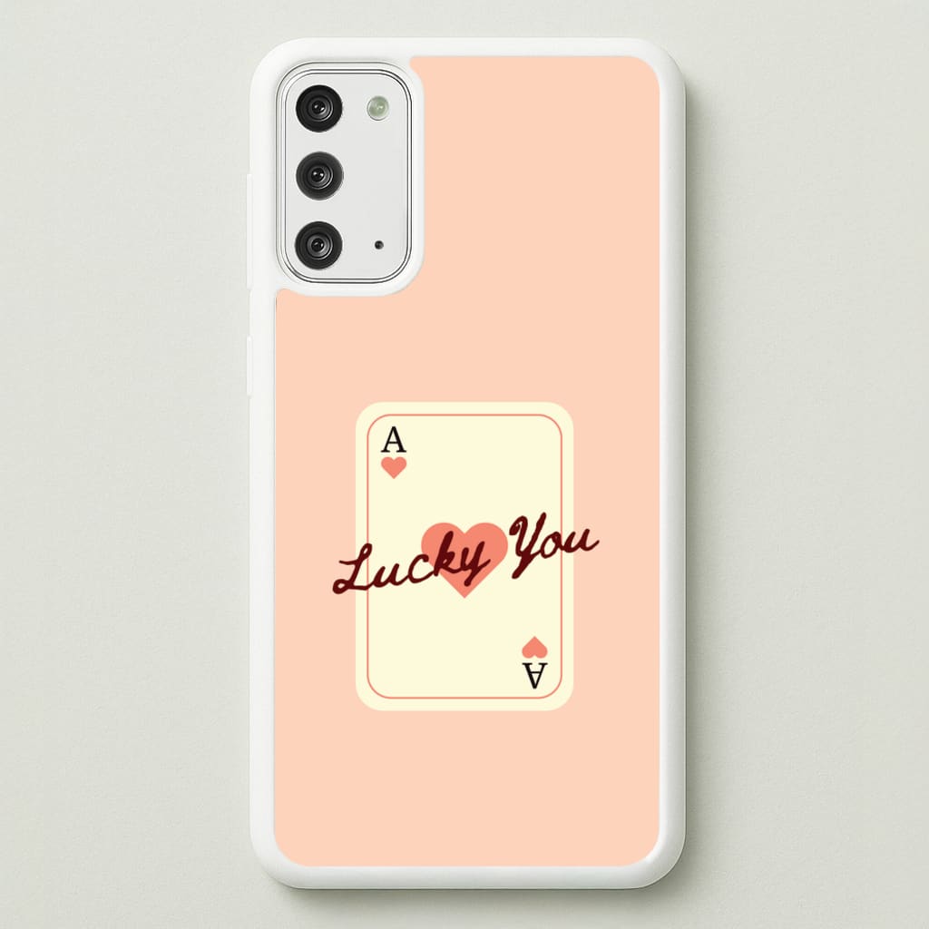 Lucky You Card - Clean Girl Aesthetic Phone Case for Galaxy Note 20