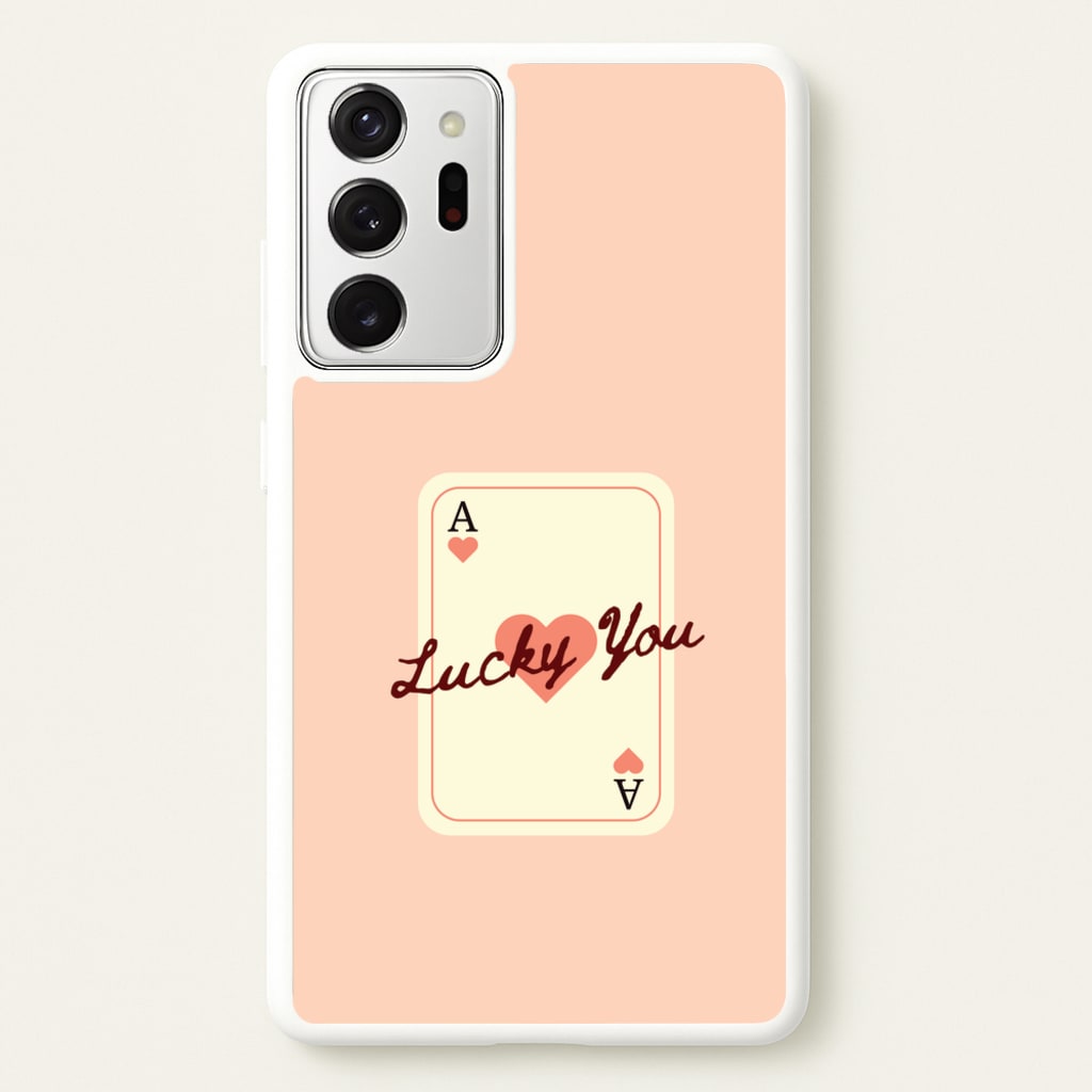 Lucky You Card - Clean Girl Aesthetic Phone Case for Galaxy Note 20 Ultra
