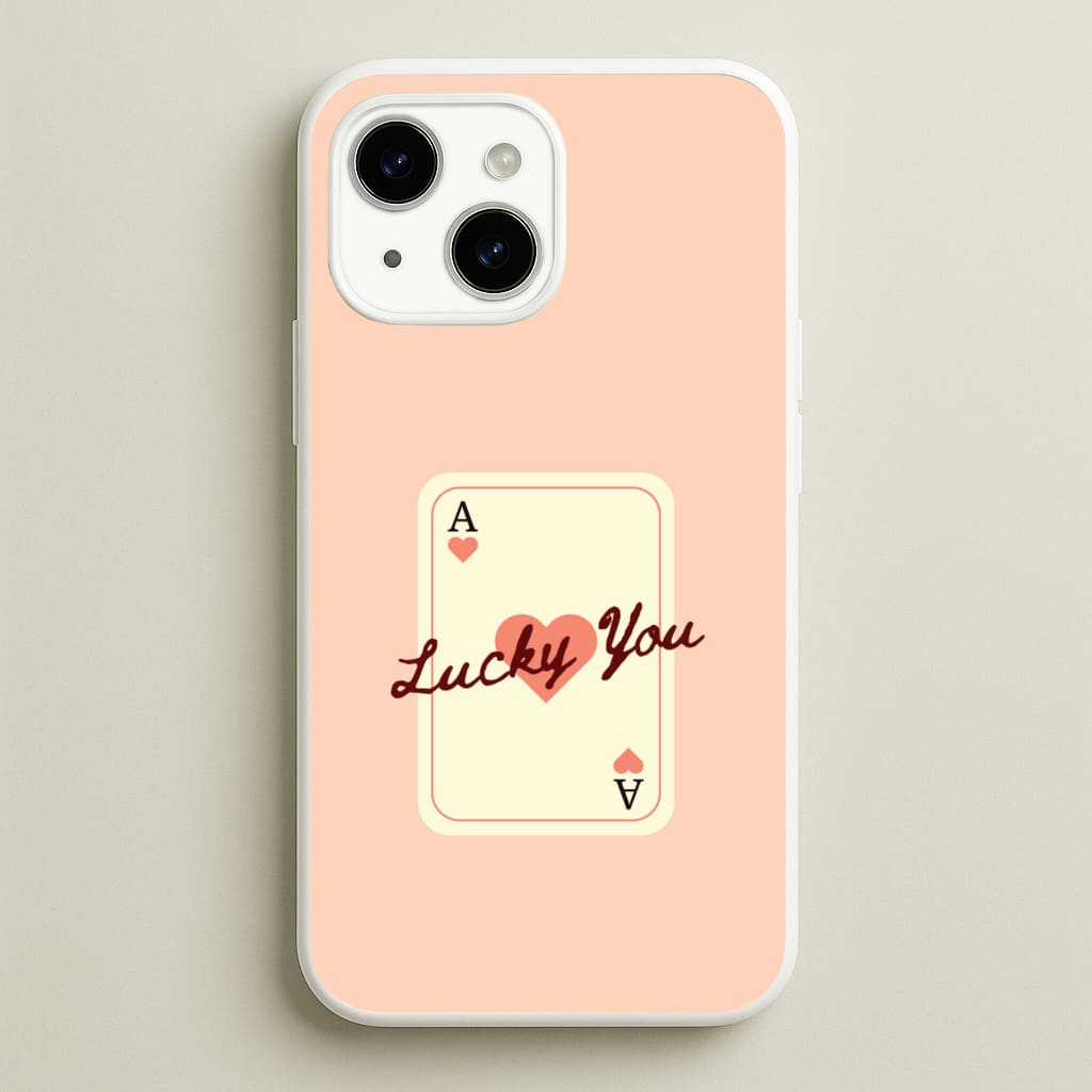 Lucky You Card - Clean Girl Aesthetic Phone Case for iPhone 14