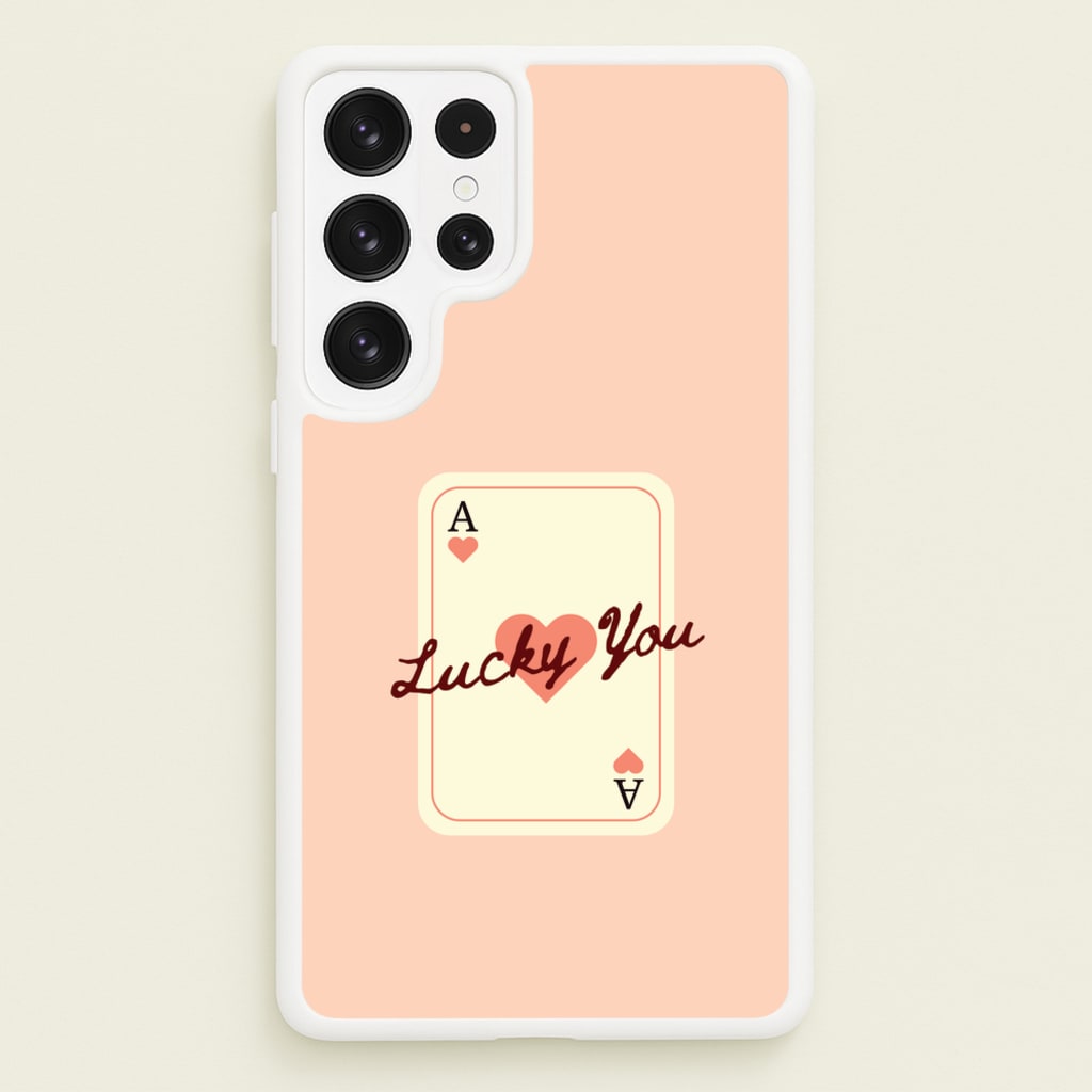 Lucky You Card - Clean Girl Aesthetic Phone Case for Galaxy S22 Ultra