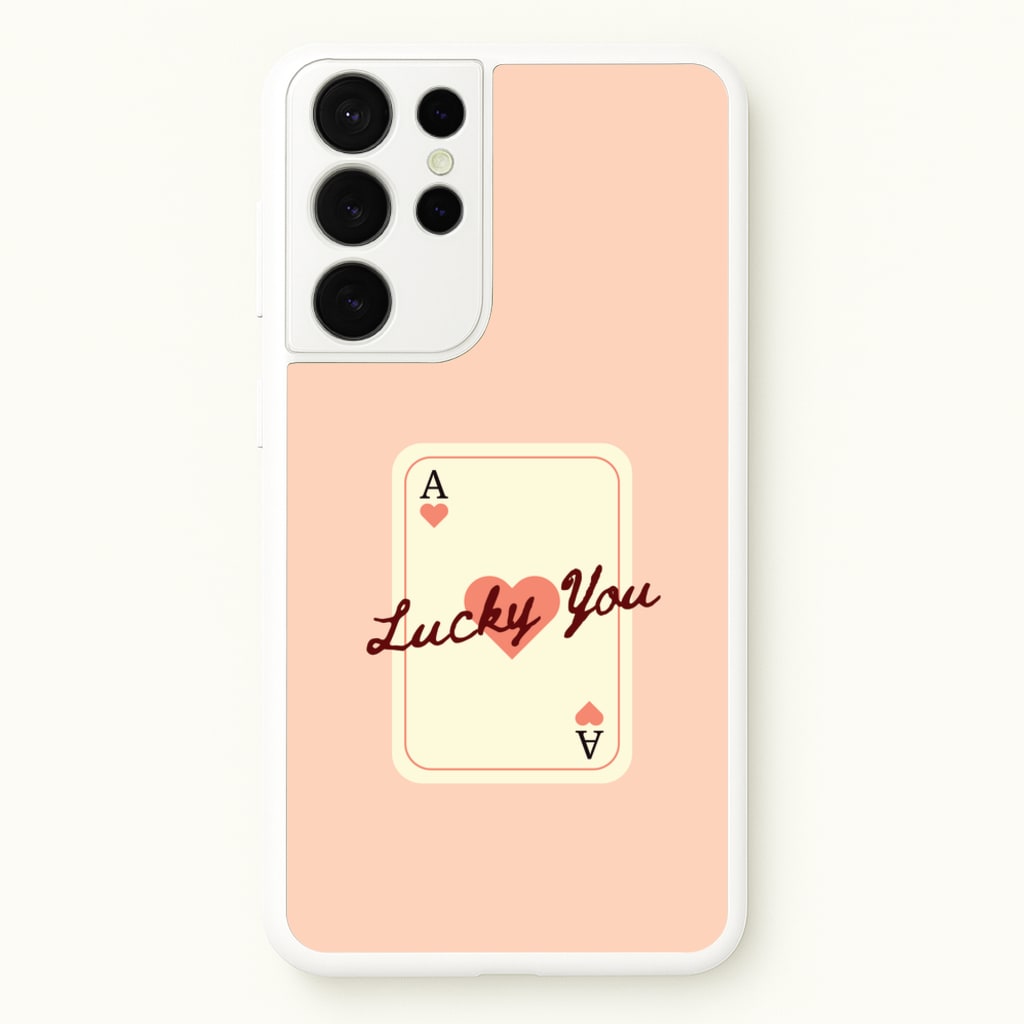 Lucky You Card - Clean Girl Aesthetic Phone Case for Galaxy S21 Ultra
