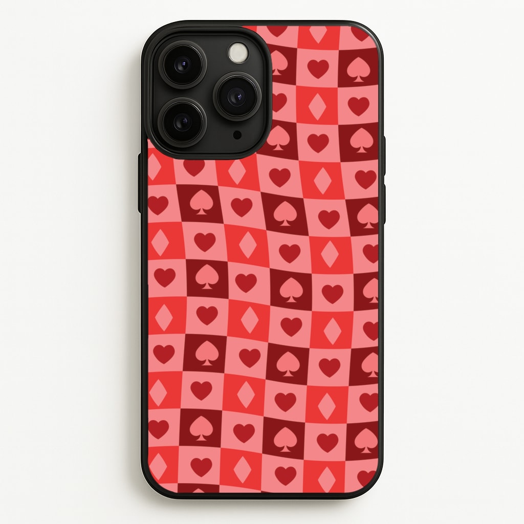 Card Suits Pattern Red - Clean Girl Aesthetic Phone Case for iPhone 11 Pro