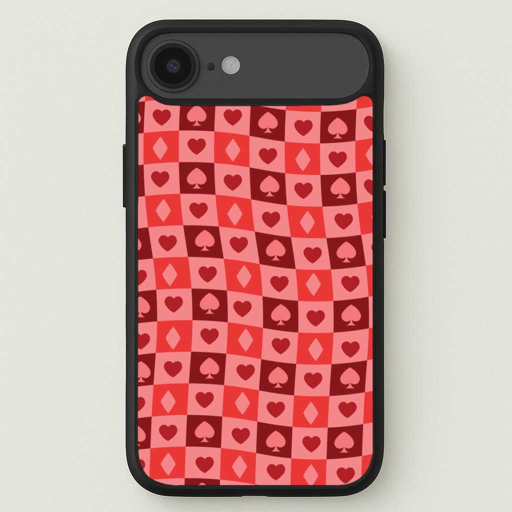 Card Suits Pattern Red Phone Case for iPhone 17 Air