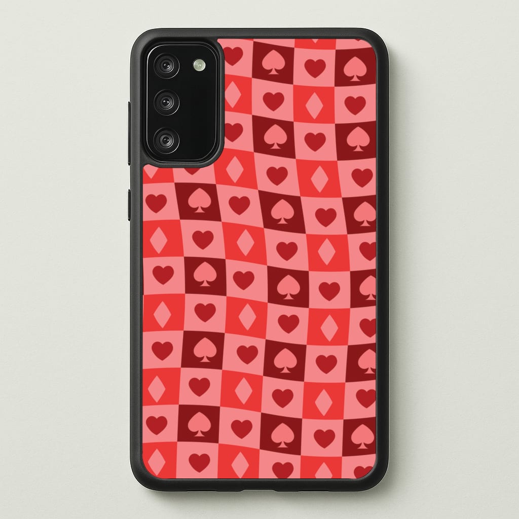 Card Suits Pattern Red - Clean Girl Aesthetic Phone Case for Galaxy A41