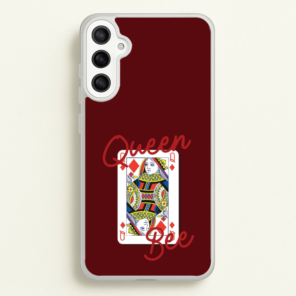 Queen Bee Playing Card - Clean Girl Aesthetic Phone Case for Galaxy A36