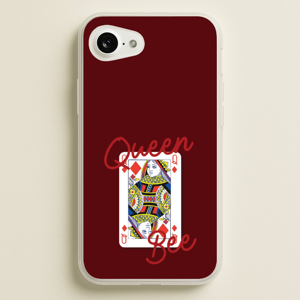 Queen Bee Playing Card - Clean Girl Aesthetic Phone Case for iPhone 16e