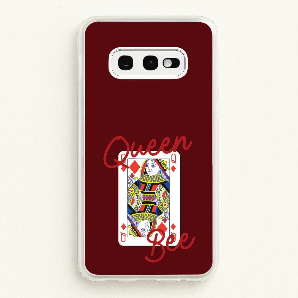 Queen Bee Playing Card - Clean Girl Aesthetic Phone Case for Galaxy S10e