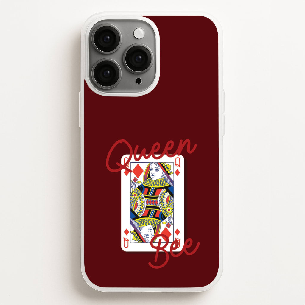 Queen Bee Playing Card - Clean Girl Aesthetic Phone Case for iPhone 11 Pro Max
