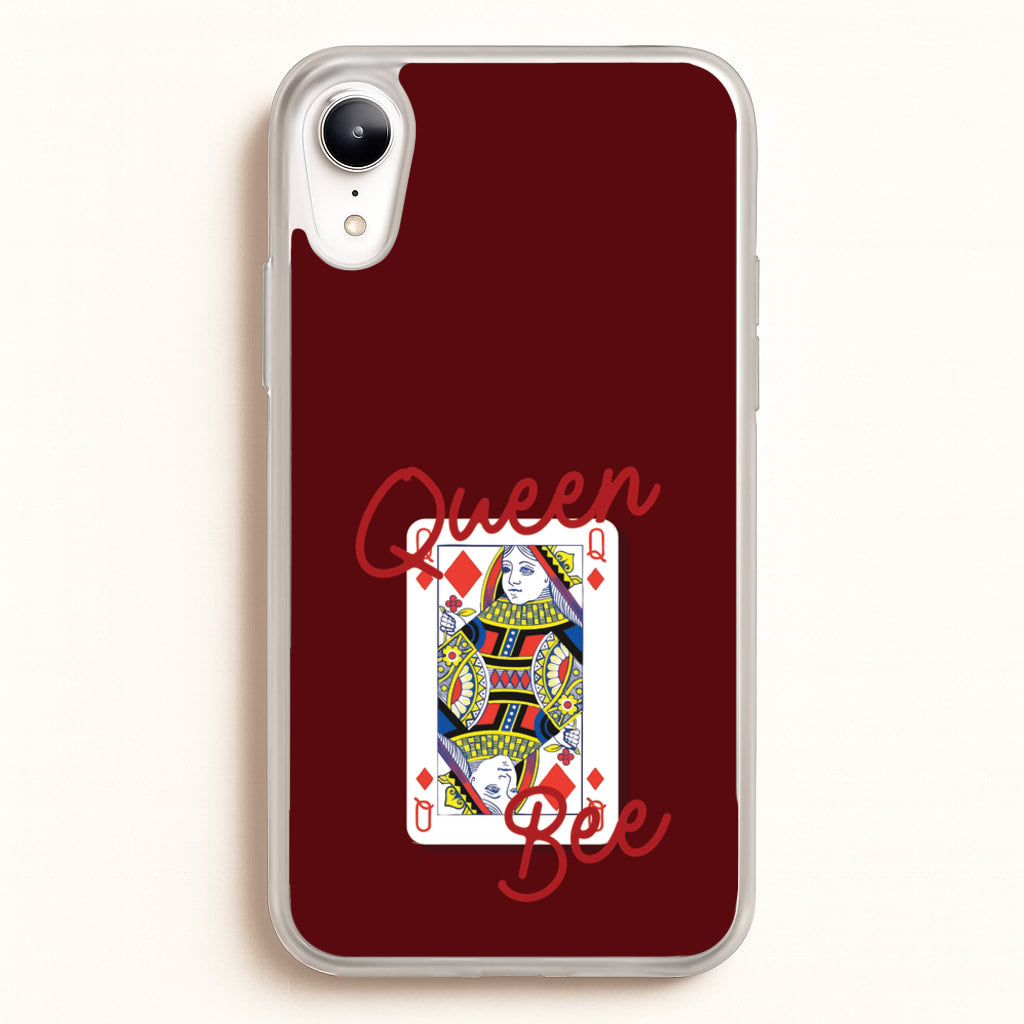 Queen Bee Playing Card - Clean Girl Aesthetic Phone Case for iPhone XR