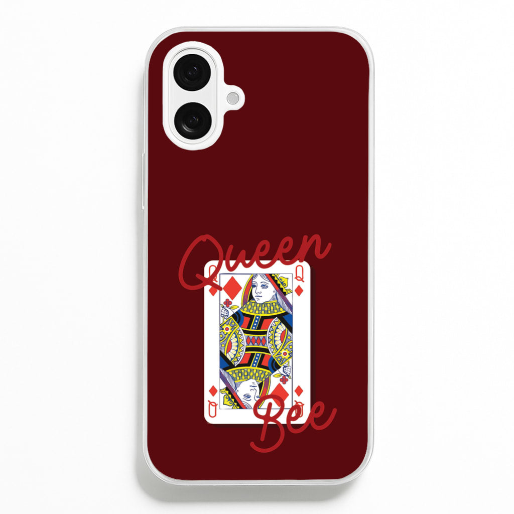 Queen Bee Playing Card - Clean Girl Aesthetic Phone Case for iPhone 16 Plus
