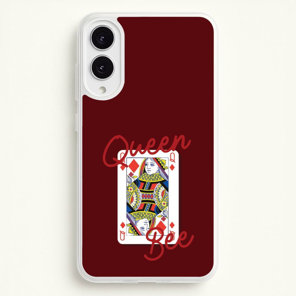 Queen Bee Playing Card - Clean Girl Aesthetic Phone Case for Galaxy S25 Edge