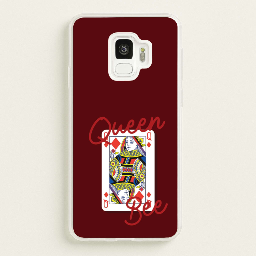 Queen Bee Playing Card - Clean Girl Aesthetic Phone Case for Galaxy S9