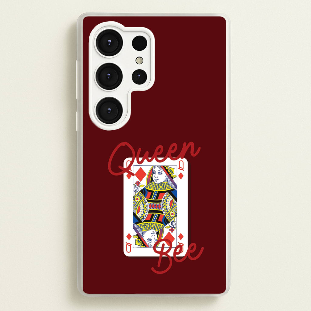 Queen Bee Playing Card - Clean Girl Aesthetic Phone Case for Galaxy S25 Ultra