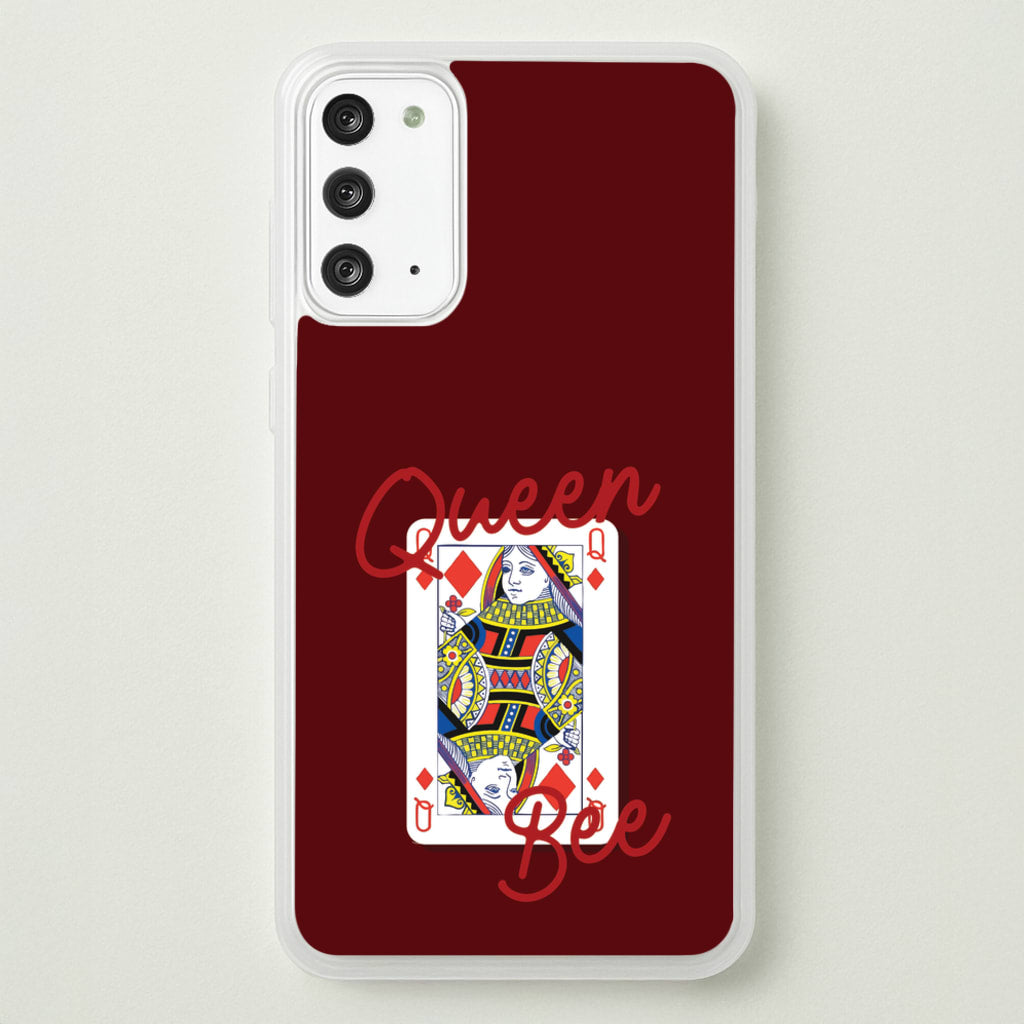 Queen Bee Playing Card - Clean Girl Aesthetic Phone Case for Galaxy Note 20