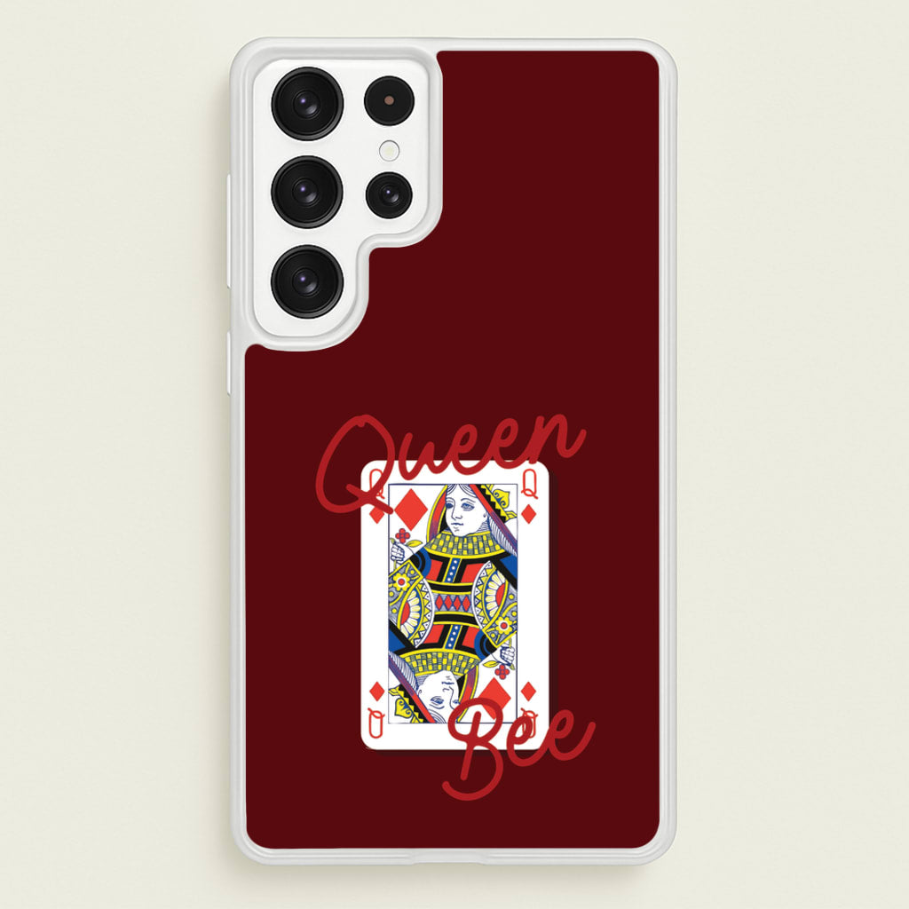Queen Bee Playing Card - Clean Girl Aesthetic Phone Case for Galaxy S22 Ultra