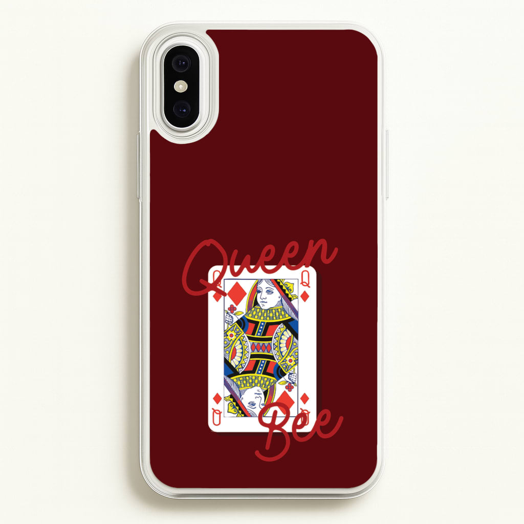 Queen Bee Playing Card - Clean Girl Aesthetic Phone Case for iPhone XS Max