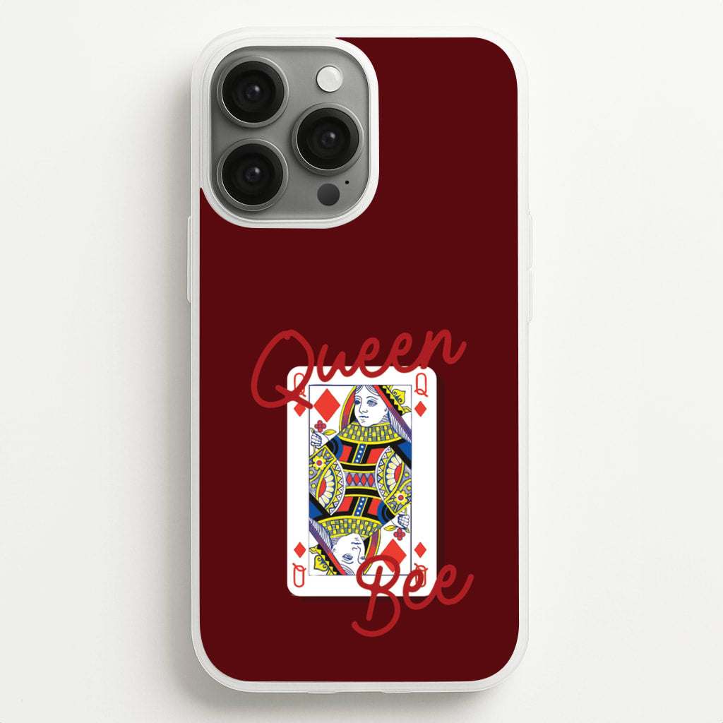 Queen Bee Playing Card - Clean Girl Aesthetic Phone Case for iPhone 13 Pro Max