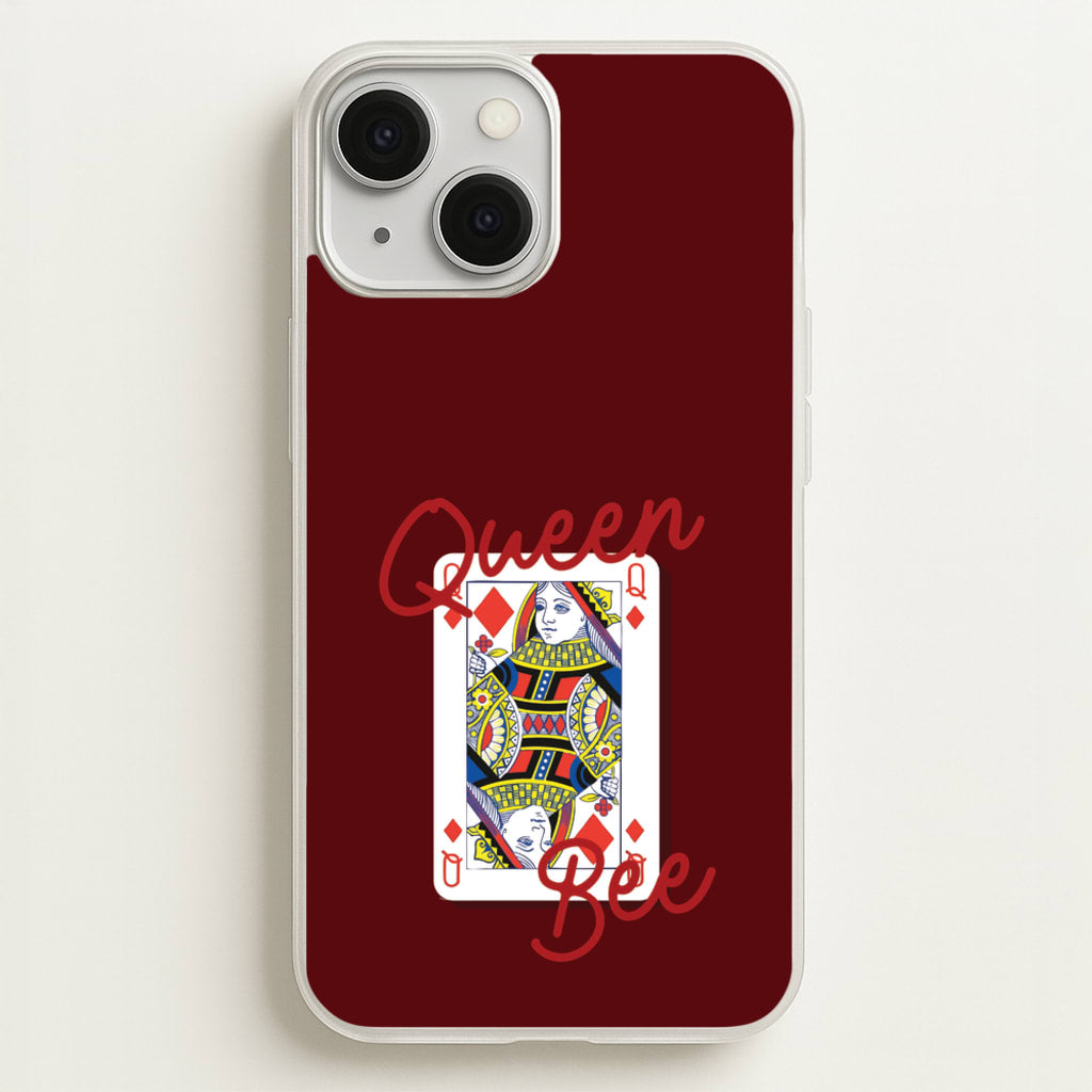 Queen Bee Playing Card - Clean Girl Aesthetic Phone Case for iPhone 13