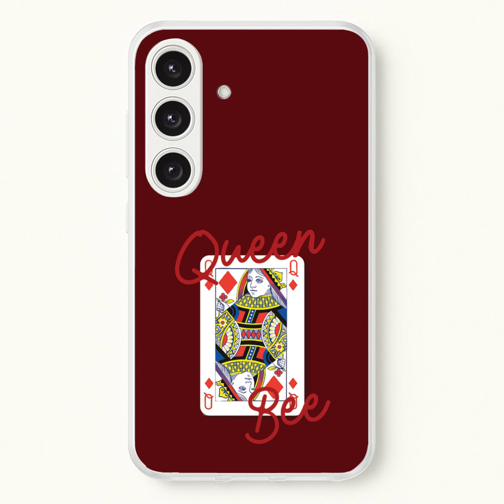 Queen Bee Playing Card - Clean Girl Aesthetic Phone Case for Galaxy S24 Plus