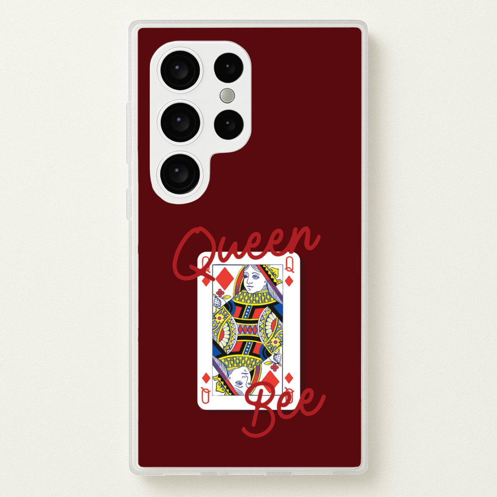 Queen Bee Playing Card - Clean Girl Aesthetic Phone Case for Galaxy S24 Ultra