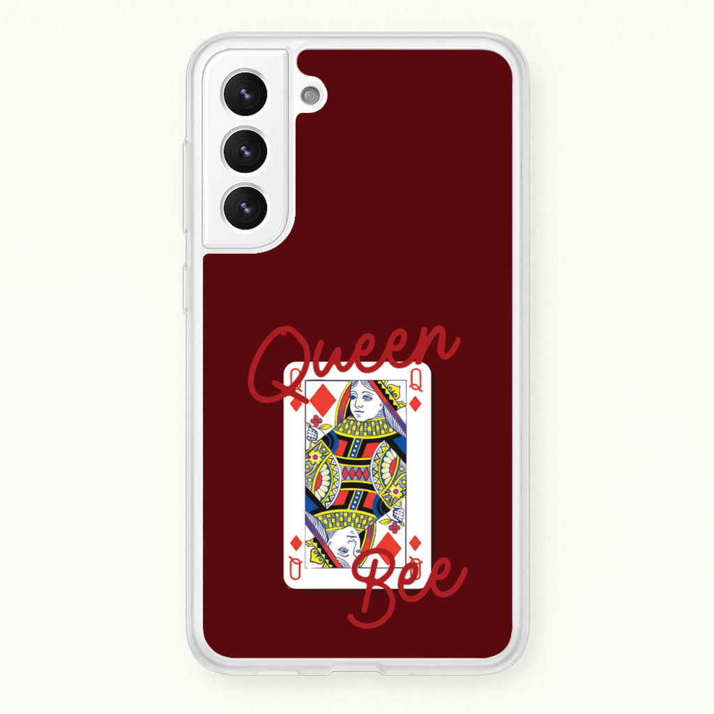 Queen Bee Playing Card - Clean Girl Aesthetic Phone Case for Galaxy S21FE