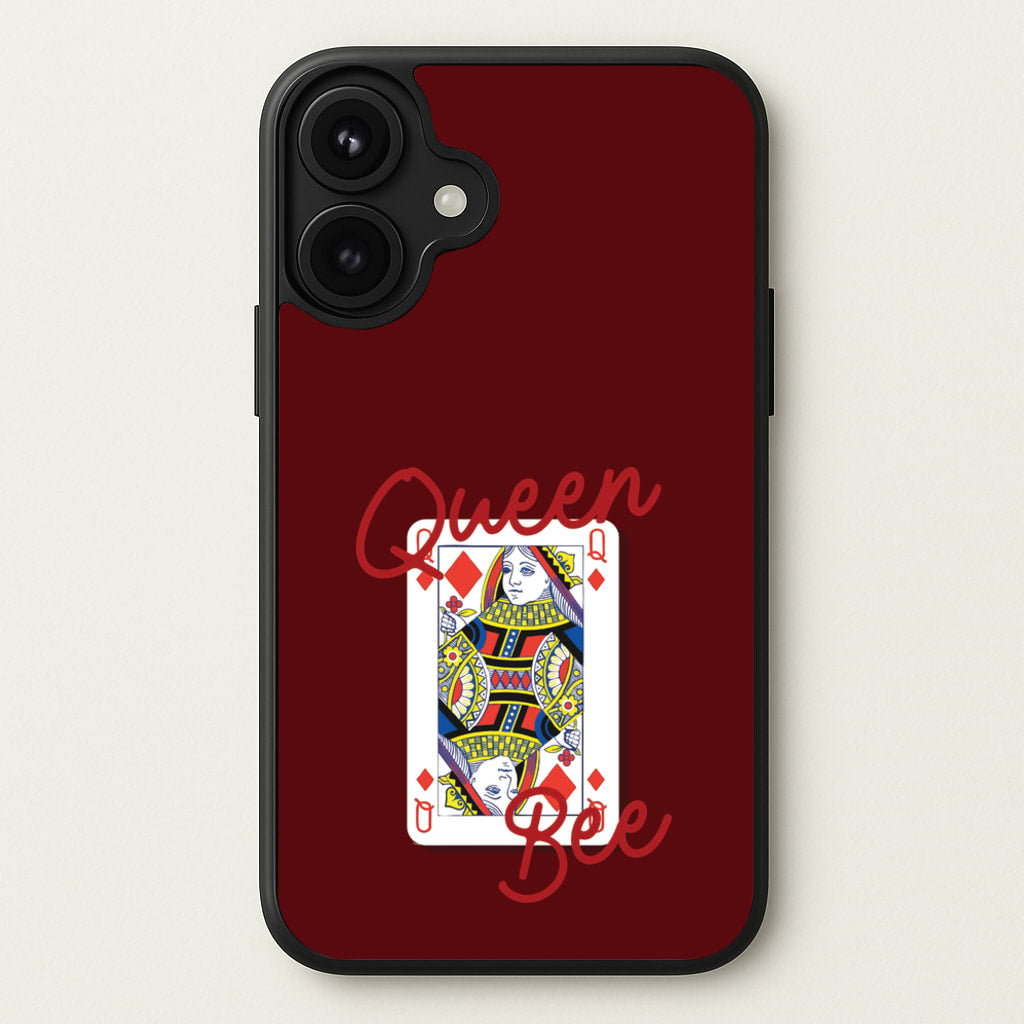 Queen Bee Playing Card Phone Case for iPhone 17