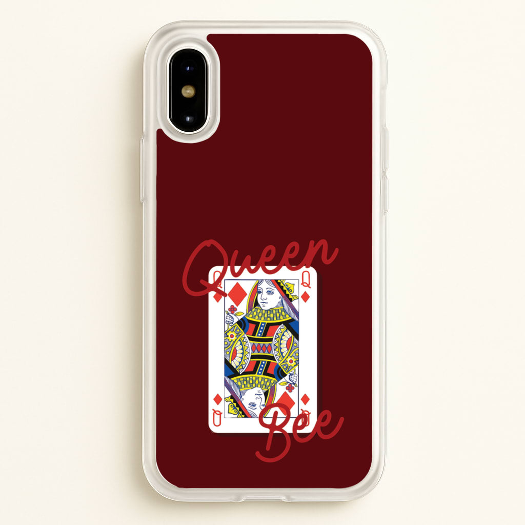 Queen Bee Playing Card - Clean Girl Aesthetic Phone Case for iPhone X / XS