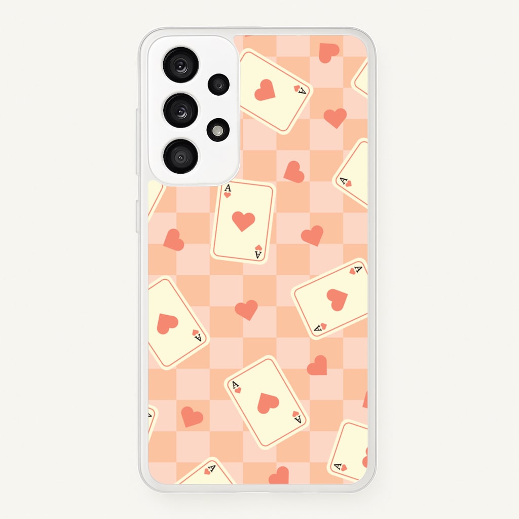 Cute Playing Cards And Hearts Pattern - Clean Girl Aesthetic Phone Case for Galaxy A33