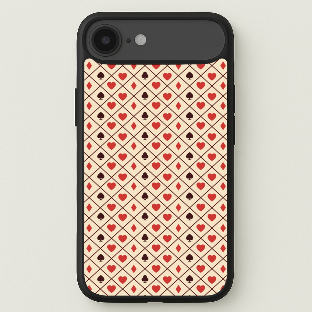 Zig-Zag Card Suits Pattern Phone Case for iPhone 17 Air