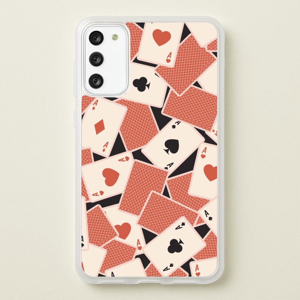 Playing Cards Collage Pattern - Clean Girl Aesthetic Phone Case for Galaxy S20FE