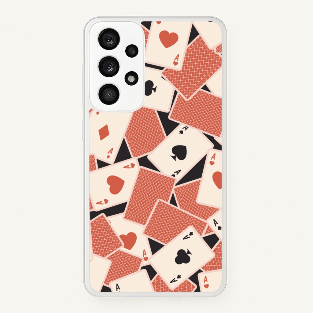 Playing Cards Collage Pattern - Clean Girl Aesthetic Phone Case for Galaxy A33