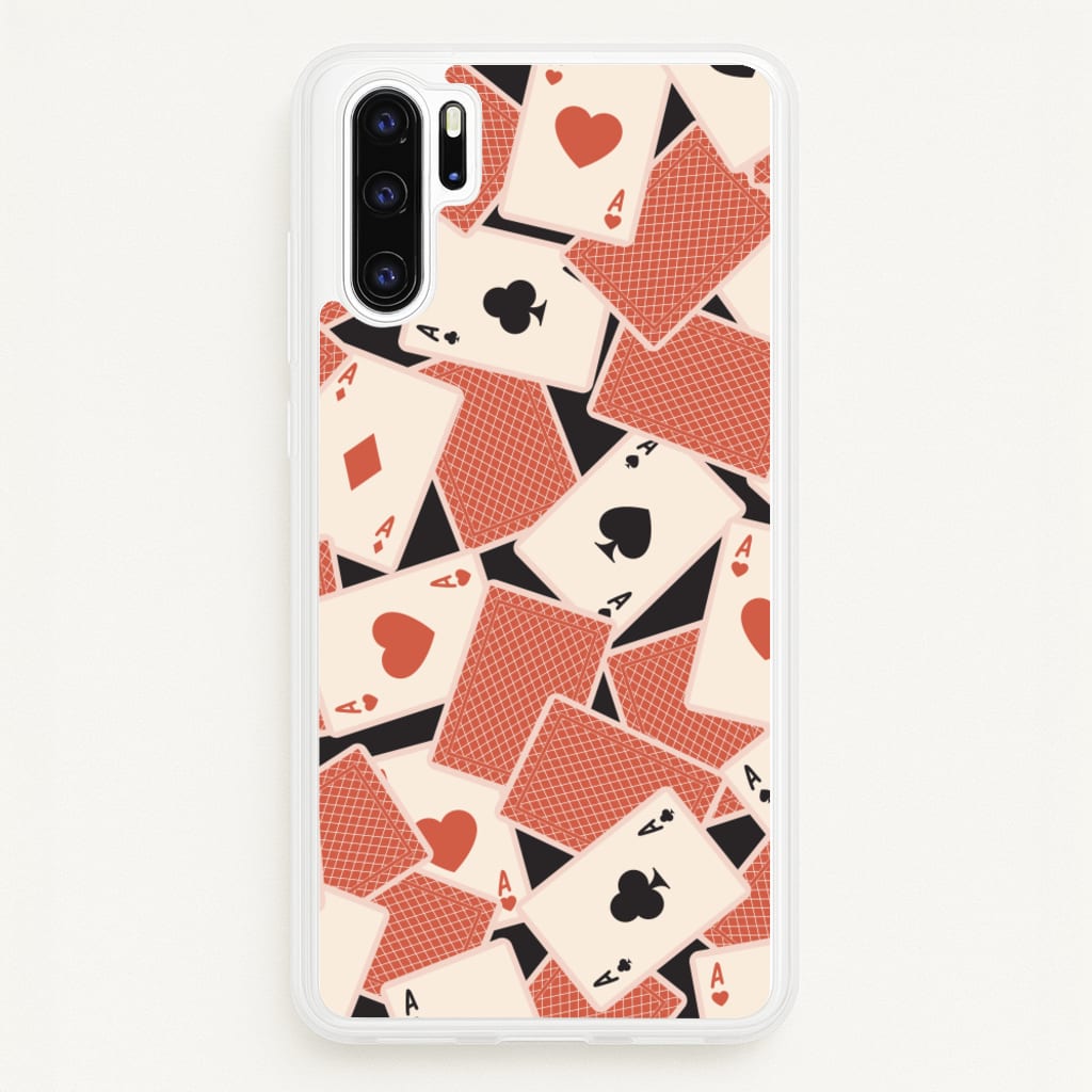 Playing Cards Collage Pattern - Clean Girl Aesthetic Phone Case for Huawei P30 Pro