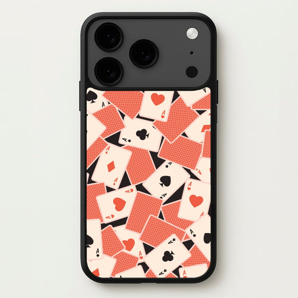 Playing Cards Collage Pattern Phone Case for iPhone 17 Pro Max