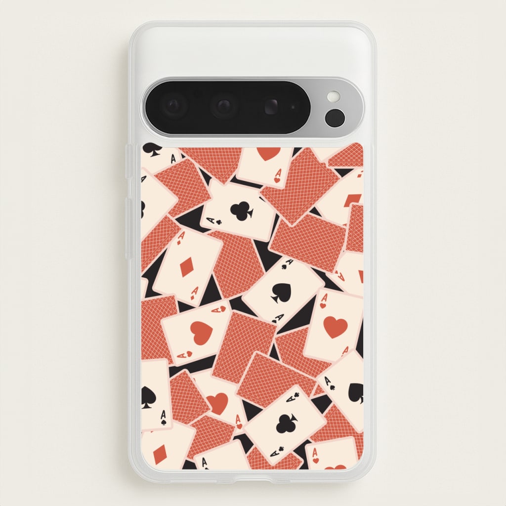 Playing Cards Collage Pattern - Clean Girl Aesthetic Phone Case for Google Pixel 9 Pro XL