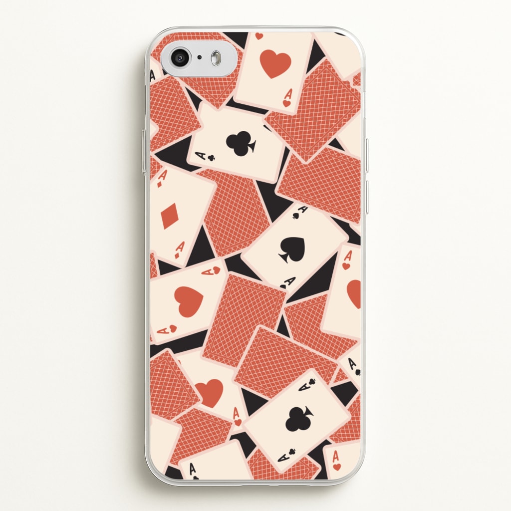 Playing Cards Collage Pattern - Clean Girl Aesthetic Phone Case for iPhone 5 / 5s / SE 2016
